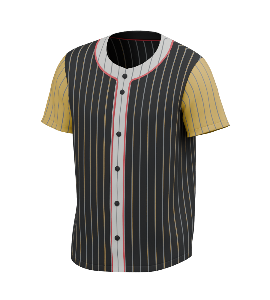Full-button baseball jersey design