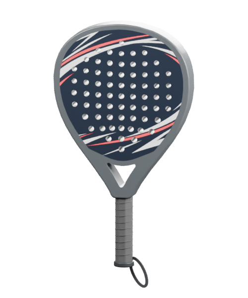 Teardrop padel racket design