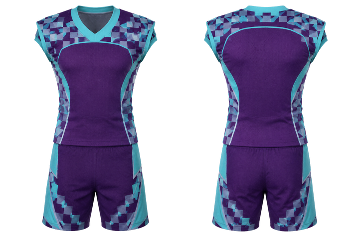 Plum Stepped Chequer Field With Original Spacing American Football Alternate Or 7v7 Uniform design