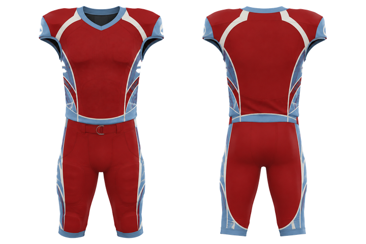 Brick Red Minimal Arch And Orbit Geometry American Football Practice Uniform design