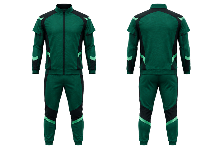 Emerald Low Contrast Ripple Map American Football Sideline Warm Up Set design