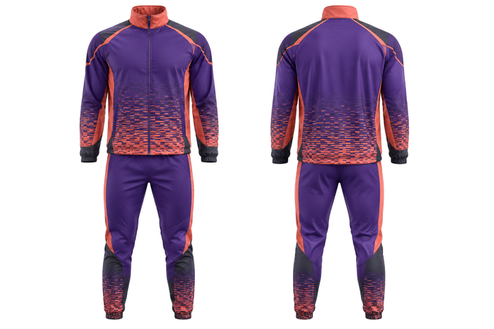 Purple Pixel To Panel Fade Built From Flat Bands American Football Sideline Warm Up Set design