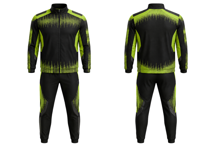 Black Tonal Soundwave Rhythm American Football Sideline Warm Up Set design