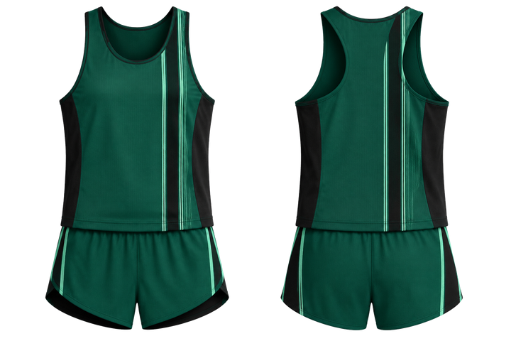 Emerald Offset Vertical Race Stripe Athletics Race Kit design
