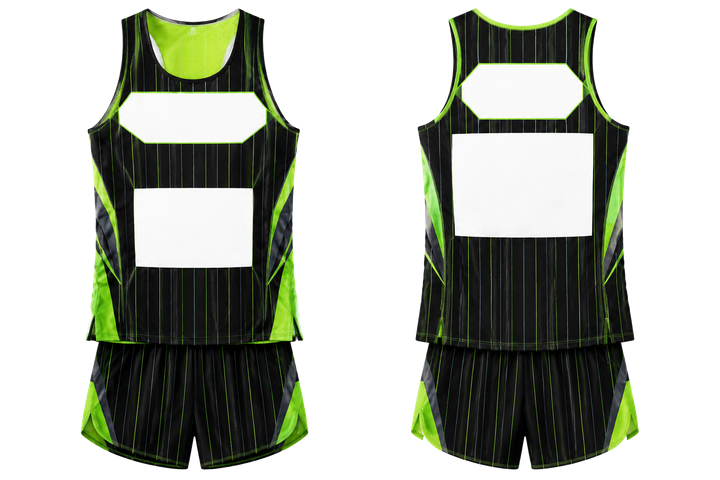 Black Wide Modern Pinstripe Field Athletics Race Kit design