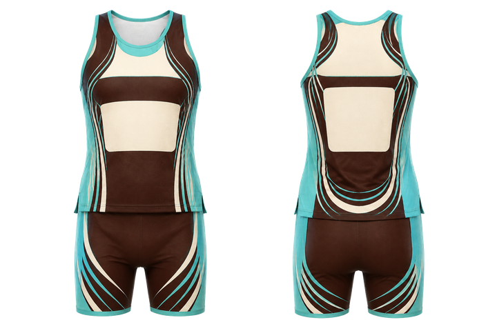 Dark Chocolate Nested Contour Arcs Athletics Relay Or Field Event Kit design