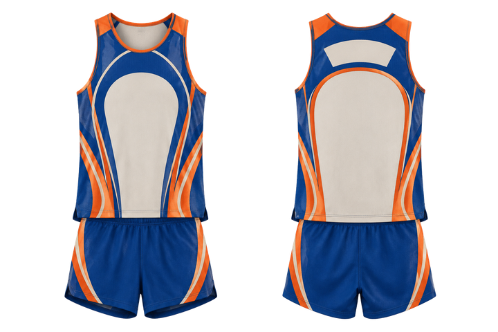 Cobalt Nested Contour Arcs Athletics Track Training Set design