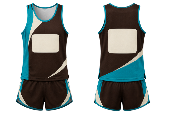 Dark Chocolate Split Sash Geometry Athletics Track Training Set design