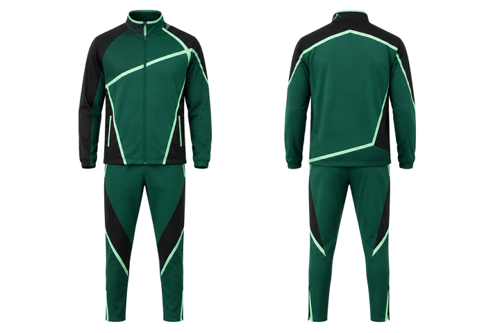 Emerald Diagonal Court Line Architecture Athletics Track Warm Up Set design