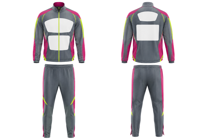 Slate Wide Modern Pinstripe Field Athletics Track Warm Up Set design