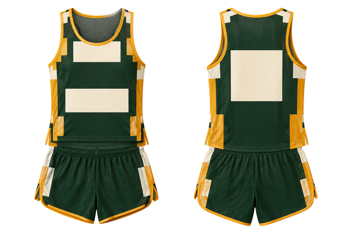 Bottle Green Modular Block Mosaic Athletics Women's Or Youth Race Kit design