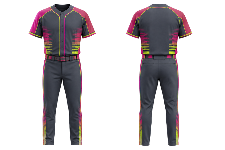 Slate Compressed Gradient Illusion Made Only From Flat Bands Baseball Game Uniform design