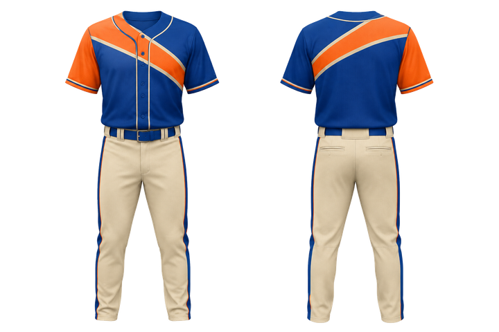 Cobalt Split Sash Geometry Baseball Heritage Alternate Uniform design