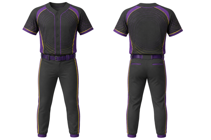 Charcoal Nested Contour Arcs Baseball Youth Or Fitted Diamond Uniform design