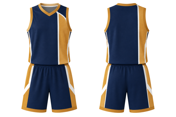 Marine Blue Clean Split Body Color Architecture Basketball Practice Set design
