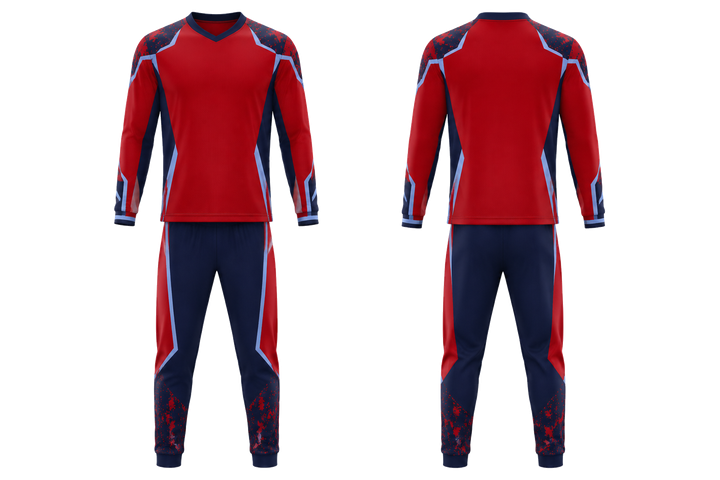 Deep Red Broken Heritage Hoops Basketball Shooting Warm Up Set design