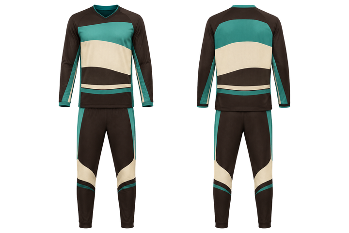 Dark Chocolate Layered Horizon Bands Basketball Shooting Warm Up Set design