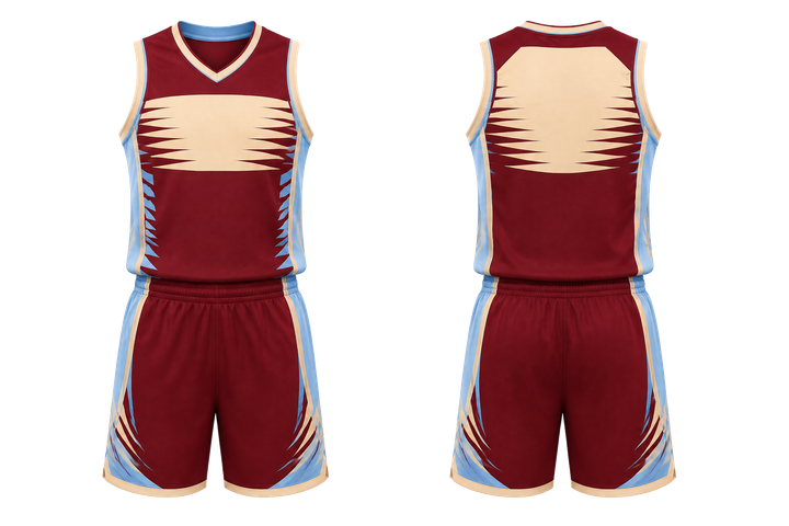 Deep Maroon Compressed Gradient Illusion Made Only From Flat Bands Basketball Women's Or Youth Court Uniform design