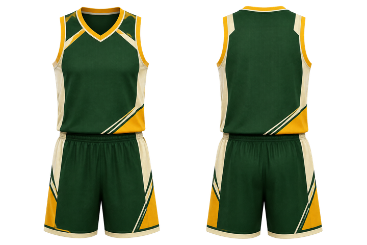 Bottle Green Diagonal Court Line Architecture Basketball Women's Or Youth Court Uniform design