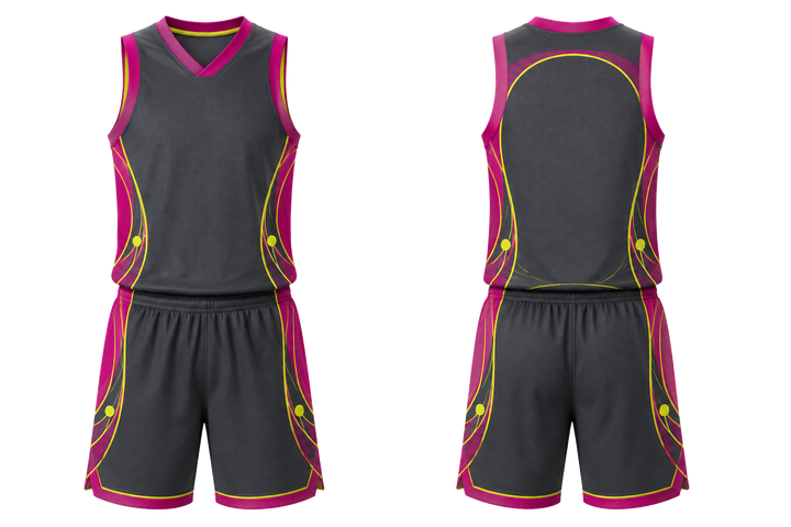 Slate Minimal Arch And Orbit Geometry Basketball Women's Or Youth Court Uniform design