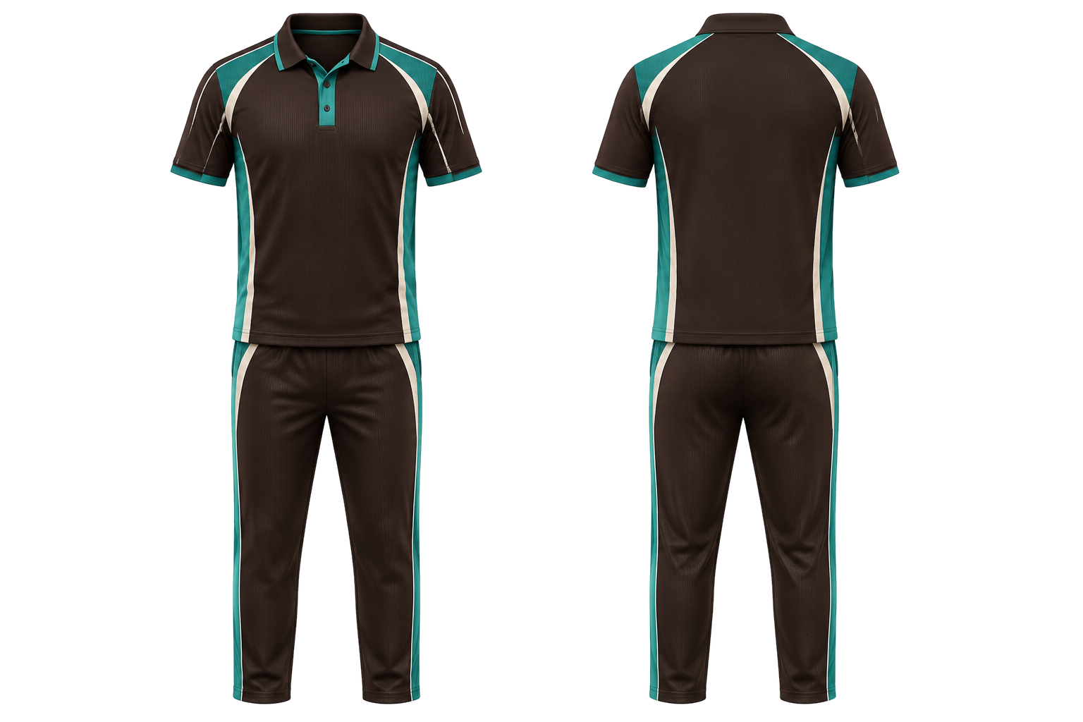 Dark Chocolate Clean Split Body Color Architecture Cricket Cricket Training Kit combined front and back custom uniform design