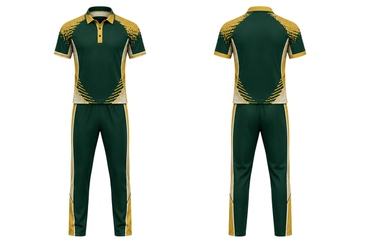 Forest Green Pixel To Panel Fade Built From Flat Bands Cricket Cricket Training Kit design