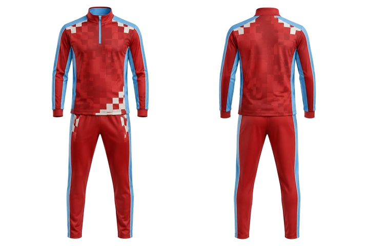 Brick Red Stepped Chequer Field With Original Spacing Cricket Cricket Travel Set design