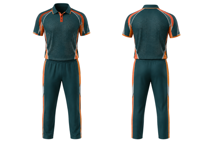 Petrol Teal Nested Contour Arcs Cricket Premium Whites Or Alternate Kit design