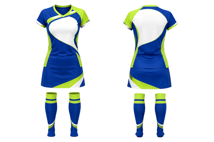 Royal Blue Asymmetric Speed Panel Sweep Field Hockey Field Match Uniform design