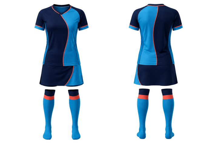 Midnight Navy Clean Split Body Color Architecture Field Hockey Field Match Uniform design
