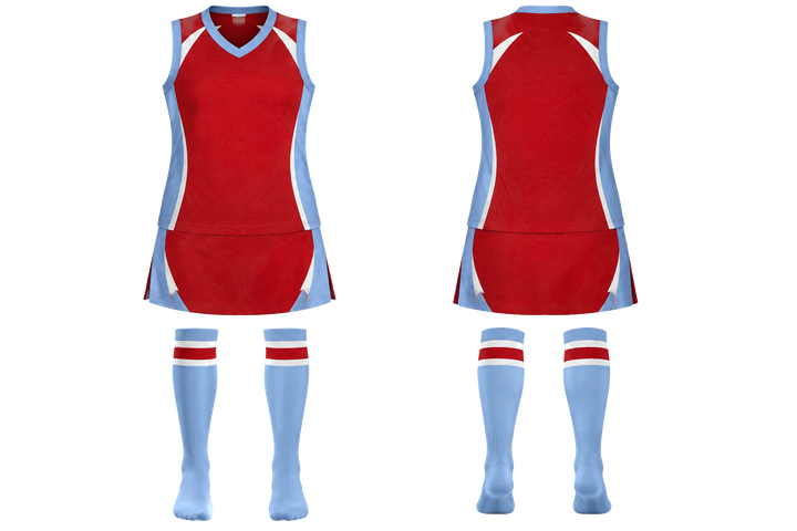 Brick Red Contained Topographic Contour Field Field Hockey Field Match Uniform design