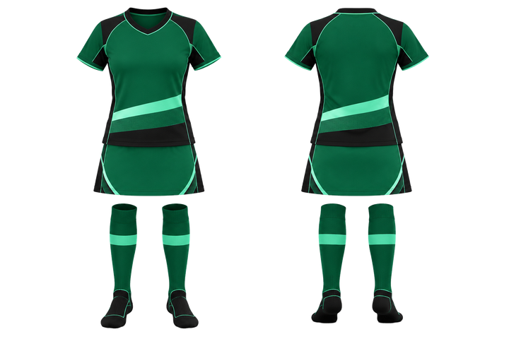 Emerald Layered Horizon Bands Field Hockey Field Match Uniform design