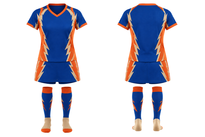 Cobalt Negative Space Lightning Channel Field Hockey Field Match Uniform design