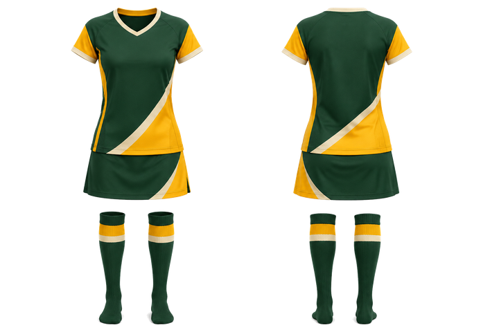 Bottle Green Split Sash Geometry Field Hockey Field Match Uniform design