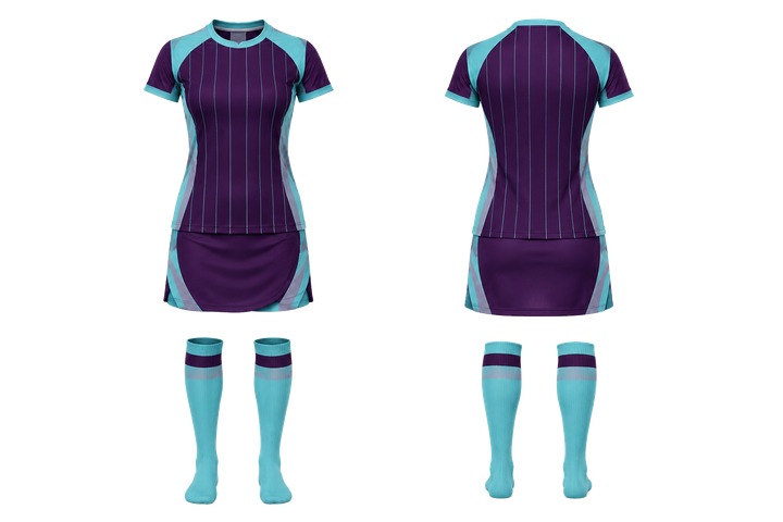 Plum Wide Modern Pinstripe Field Field Hockey Field Match Uniform design