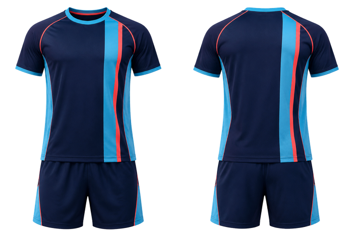 Midnight Navy Offset Vertical Race Stripe Field Hockey Field Training Set design