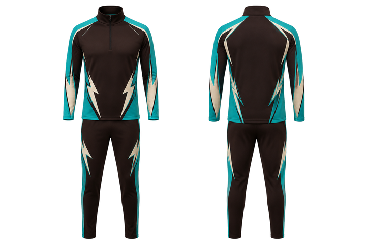 Dark Chocolate Negative Space Lightning Channel Field Hockey Field Warm Up Set design