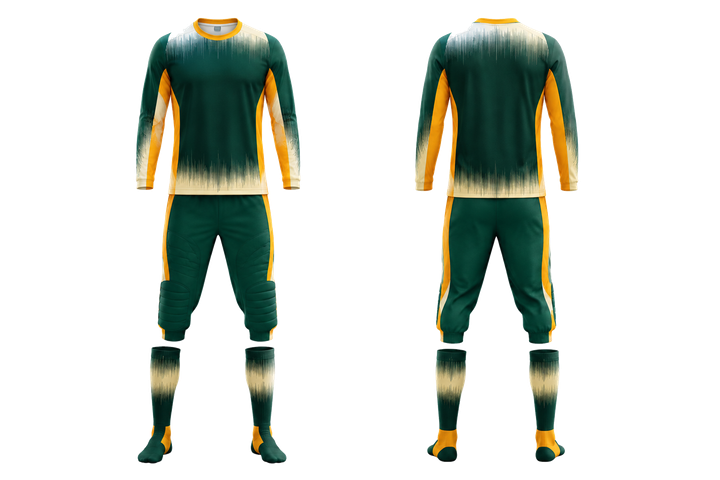Bottle Green Tonal Soundwave Rhythm Field Hockey Goalkeeper Or Alternate Field Kit design
