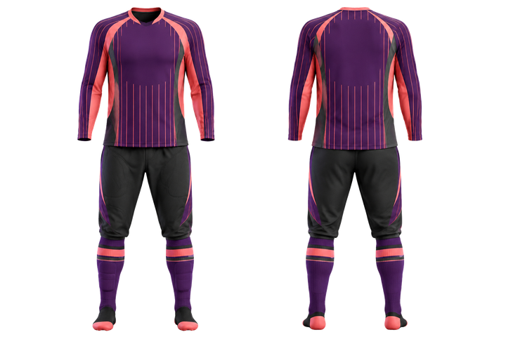 Purple Wide Modern Pinstripe Field Field Hockey Goalkeeper Or Alternate Field Kit design