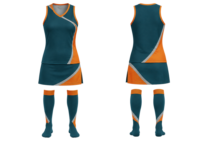 Petrol Teal Asymmetric Speed Panel Sweep Field Hockey Women's Or Youth Field Uniform design