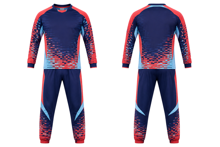 Indigo Pixel To Panel Fade Built From Flat Bands Handball Goalkeeper Or Alternate Uniform design