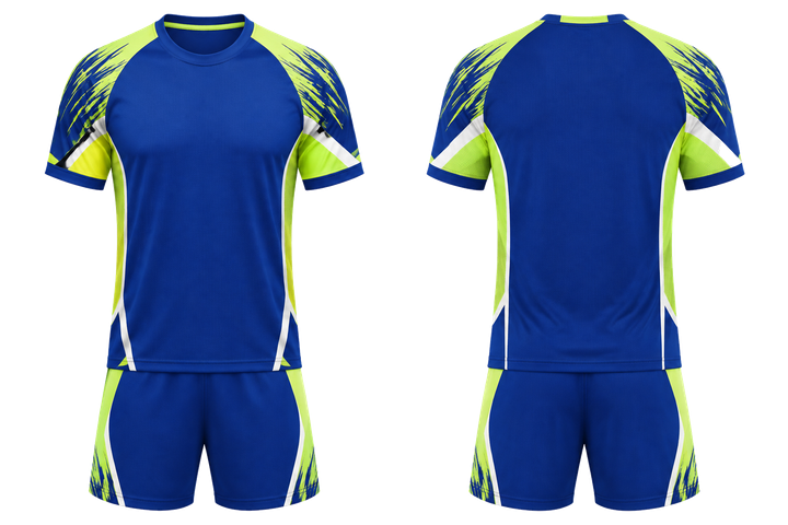 Royal Blue Bold Sleeve To Side Bridge Handball Indoor Match Uniform design