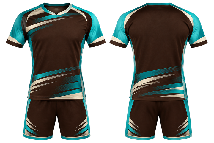 Dark Chocolate Compressed Gradient Illusion Made Only From Flat Bands Handball Indoor Match Uniform design