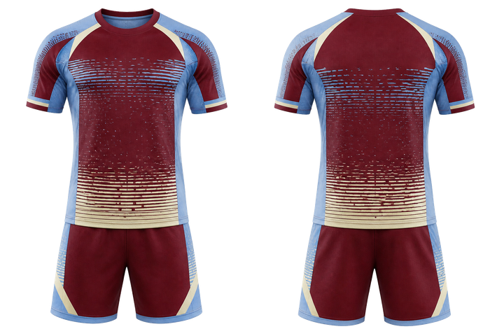 Deep Maroon Pixel To Panel Fade Built From Flat Bands Handball Indoor Training Set design