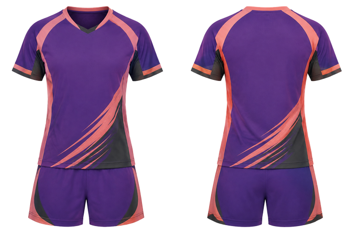 Purple Asymmetric Speed Panel Sweep Handball Women's Or Youth Handball Uniform design