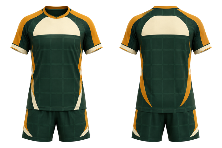 Bottle Green Oversized Tonal Grid Handball Women's Or Youth Handball Uniform design