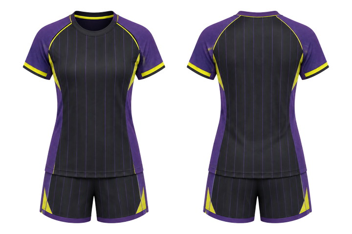 Charcoal Wide Modern Pinstripe Field Handball Women's Or Youth Handball Uniform design