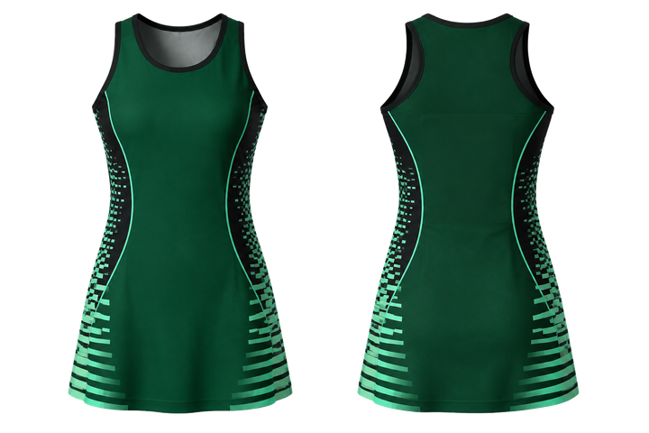 Emerald Pixel To Panel Fade Built From Flat Bands Netball Academy Dress design