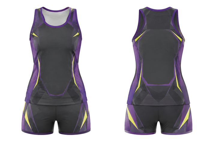 Charcoal Faceted Shield Geometry Netball Training Set design