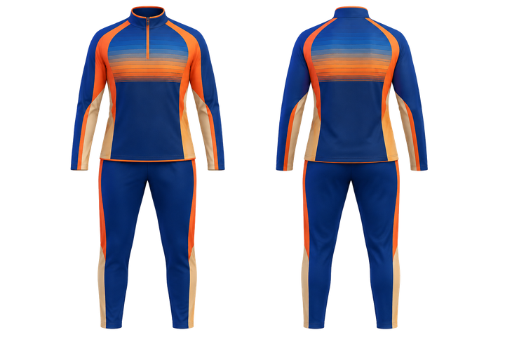 Cobalt Compressed Gradient Illusion Made Only From Flat Bands Netball Warm Up Set design